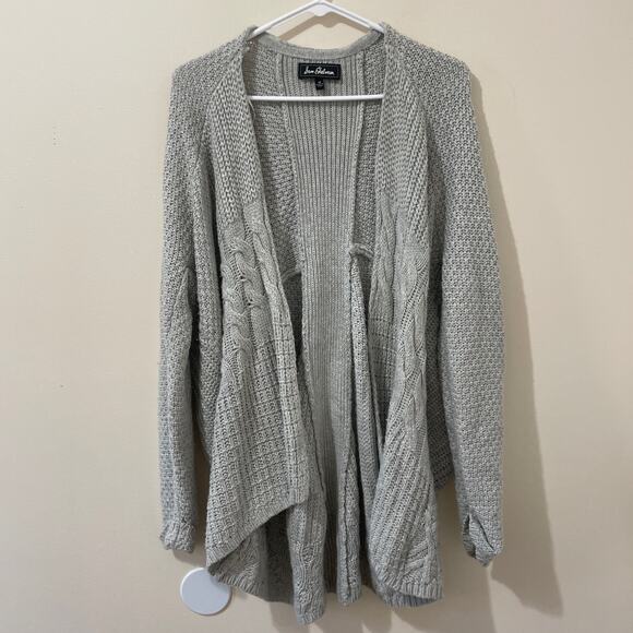 Sam Edelman Wool Blend Longline Duster Cardigan Sweater Women's Gray Size M - Picture 1 of 8